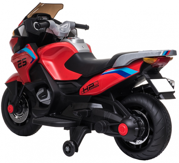 Motocicleta electrica cu 2 roti Premier Flash, 12V, roti cauciuc EVA, MP3, rosie [7]