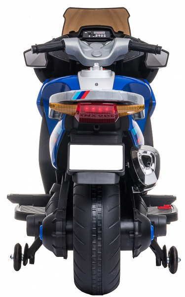 Motocicleta electrica cu 2 roti Premier Flash, 12V, roti cauciuc EVA, MP3, albastra [12]