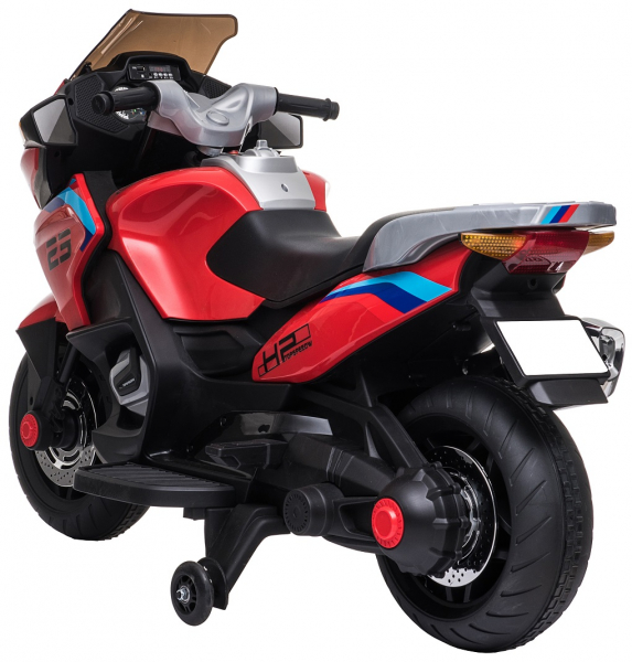 Motocicleta electrica cu 2 roti Premier Flash, 12V, roti cauciuc EVA, MP3, rosie [8]