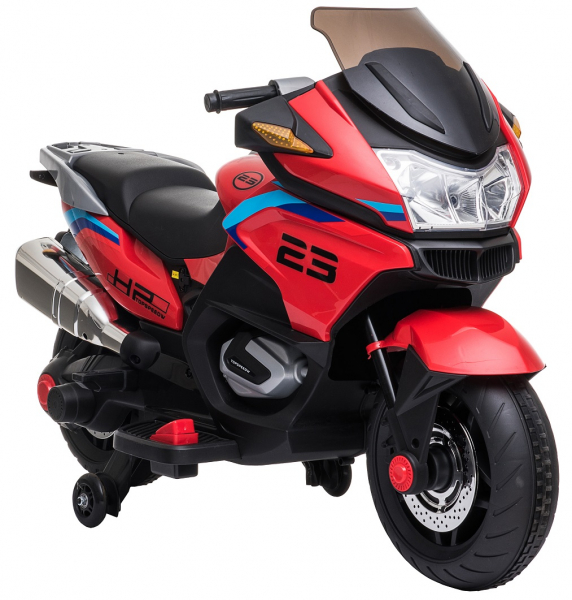 Motocicleta electrica cu 2 roti Premier Flash, 12V, roti cauciuc EVA, MP3, rosie [17]