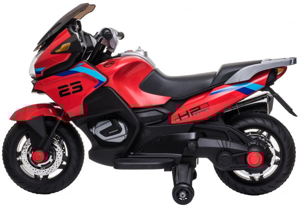Motocicleta electrica cu 2 roti Premier Flash, 12V, roti cauciuc EVA, MP3, rosie [6]