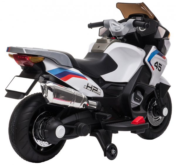 Motocicleta electrica cu 2 roti Premier Flash, 12V, roti cauciuc EVA, MP3, alba [11]
