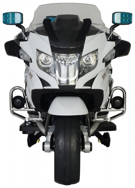 Motocicleta electrica de politie Premier BMW R1200 RT-P, 12V, girofar si sunete, roti ajutatoare, alba [8]