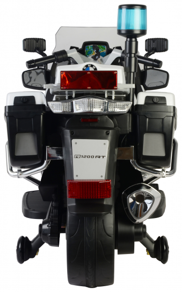 Motocicleta electrica de politie Premier BMW R1200 RT-P, 12V, girofar si sunete, roti ajutatoare, alba [2]