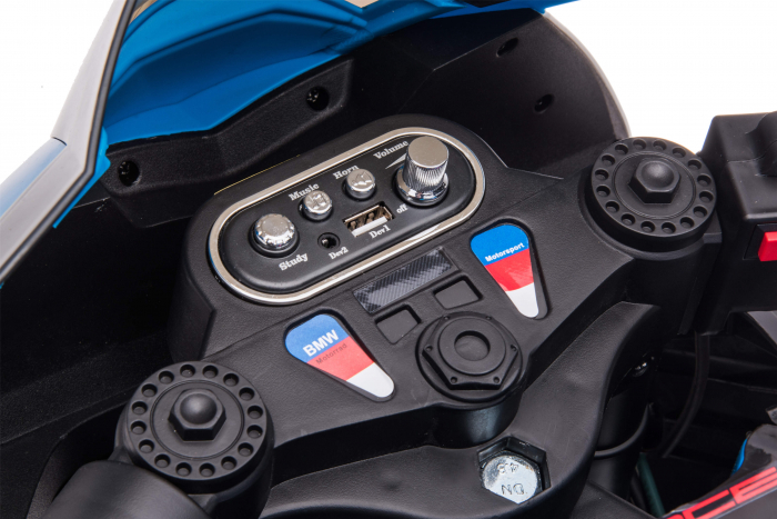 Motocicleta electrica Premier BMW HP4 Race, roti cauciuc EVA, alba [23]