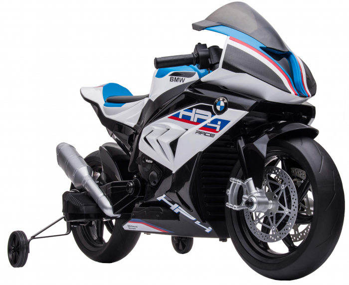 Motocicleta electrica Premier BMW HP4 Race, roti cauciuc EVA, alba [11]
