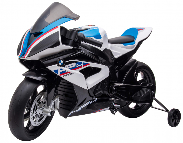 Motocicleta electrica Premier BMW HP4 Race, roti cauciuc EVA, alba [24]