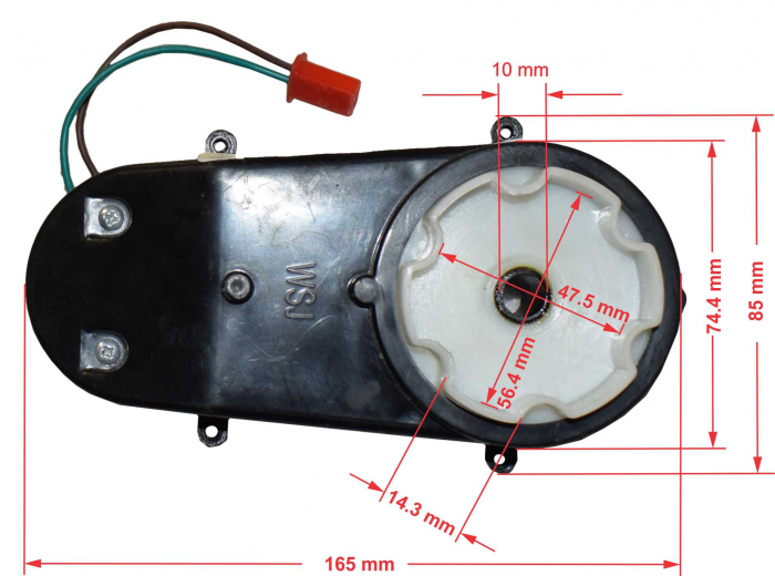 Motor actionare volan prin telecomanda 12V, model WSJ, rozeta 6, 5600rpm [4]