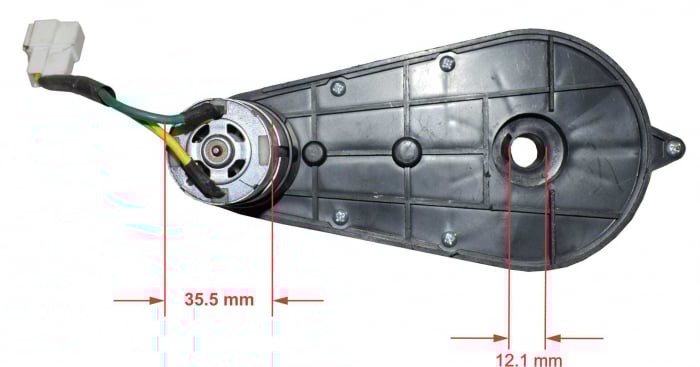 Motor roata cu angrenaj 12V, model FY-19, 10000rpm [7]