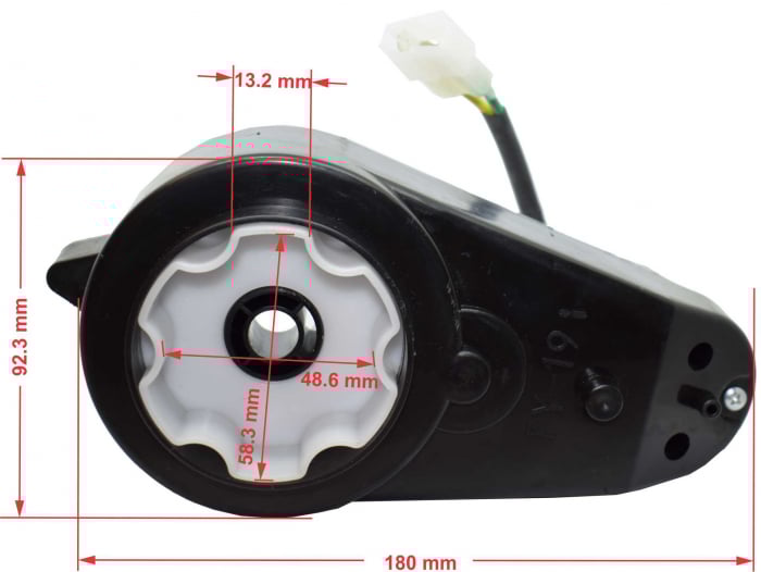 Motor roata cu angrenaj 12V, model FY-19, 10000rpm [6]