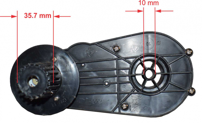 Motor roata cu angrenaj 12V, model G99-11, 10000rpm [6]