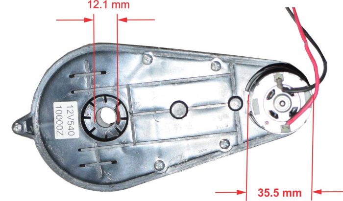 Motor roata cu angrenaj 12V model WEIXU, 10000rpm [4]
