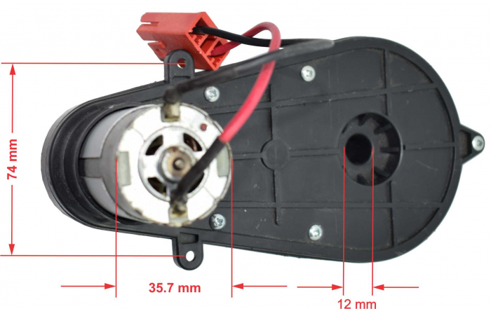 Motor roata cu angrenaj 12V, model OO, 12000rpm [7]
