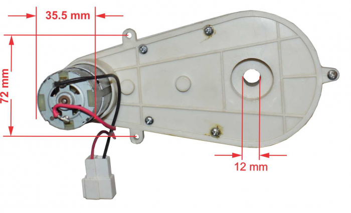 Motor roata cu angrenaj 12V, model WSJ, 15000rpm [5]
