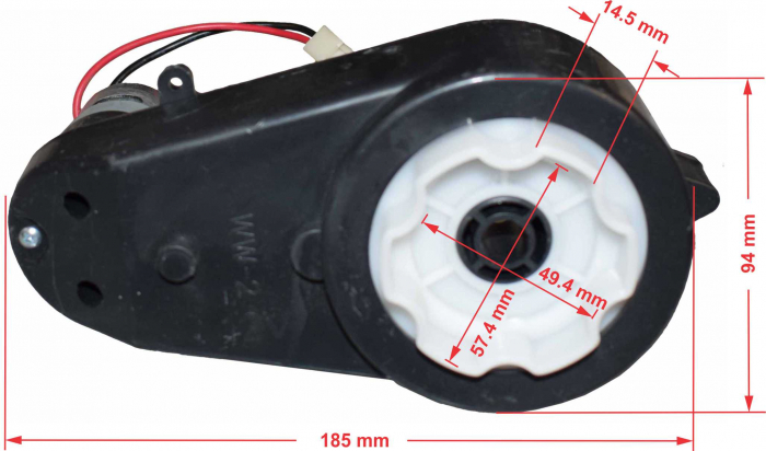 Motor roata cu angrenaj 12V model WW-2 [6]