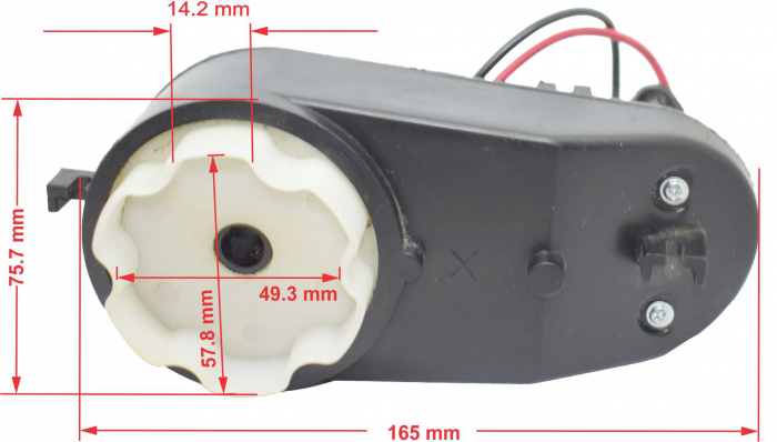 Motor roata cu angrenaj 12V, model X, 3500rpm [6]