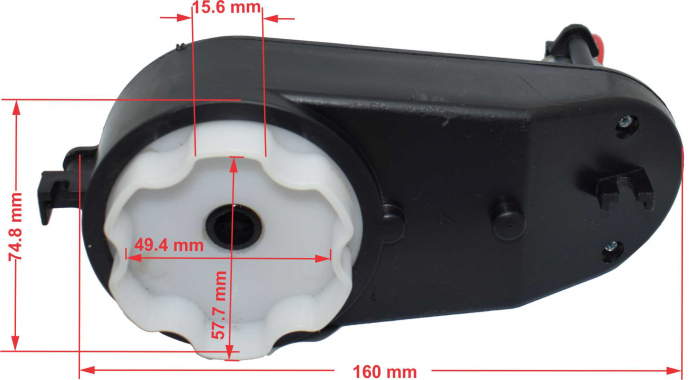 Motor roata cu angrenaj 12V, model Z, 7000rpm [6]