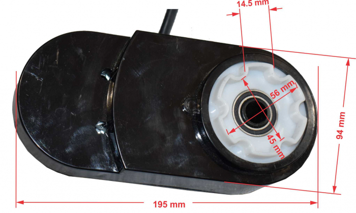 Motor roata cu angrenaj 24V model MY4645, 3250rpm [5]