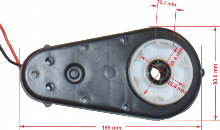 Motor roata cu angrenaj 12V, 12000rpm, Can-Am Maverick [4]