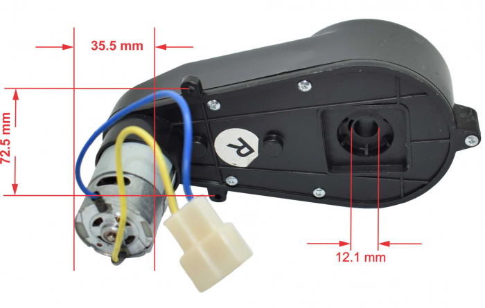 Motor roata cu angrenaj 12V universal, model WSJ, 10000rpm [7]