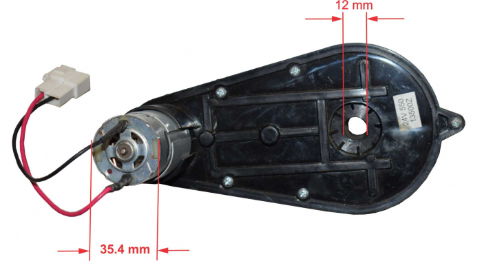 Motor roata cu angrenaj 24V, model WW-1-B, 13500rpm [5]