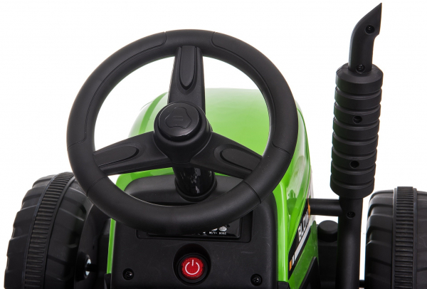 Tractor electric cu remorca Premier Farm, 12V, roti cauciuc EVA, verde [25]