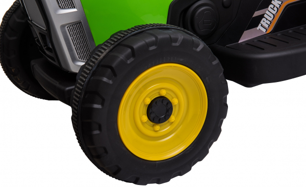 Tractor electric cu remorca Premier Farm, 12V, roti cauciuc EVA, verde [19]