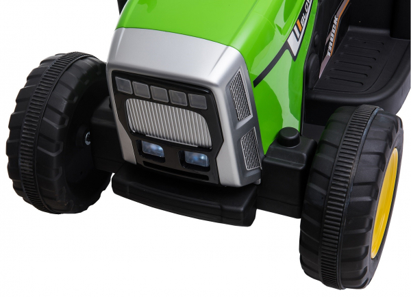 Tractor electric cu remorca Premier Farm, 12V, roti cauciuc EVA, verde [17]