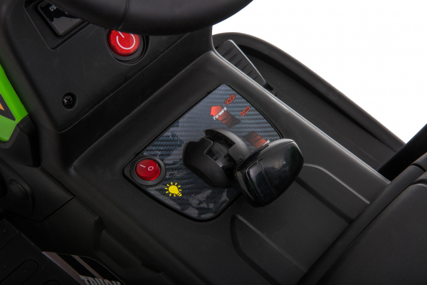 Tractor electric cu remorca Premier Farm, 12V, roti cauciuc EVA, verde [28]