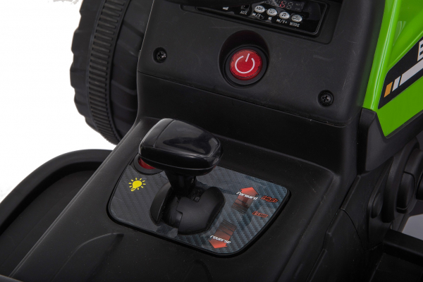 Tractor electric cu remorca Premier Farm, 12V, roti cauciuc EVA, verde [27]