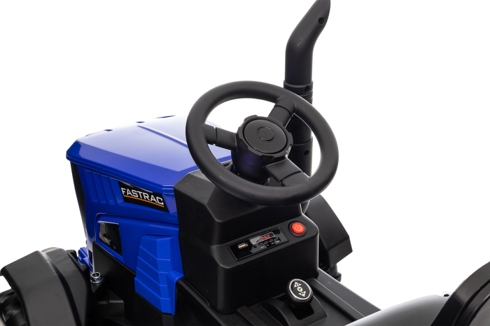 Tractor electric Premier Hercules, 12V, roti cauciuc EVA, albastru [14]