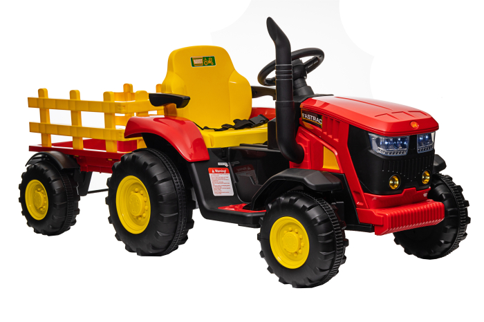 Tractor electric Premier Hercules, 12V, roti cauciuc EVA, rosu [11]