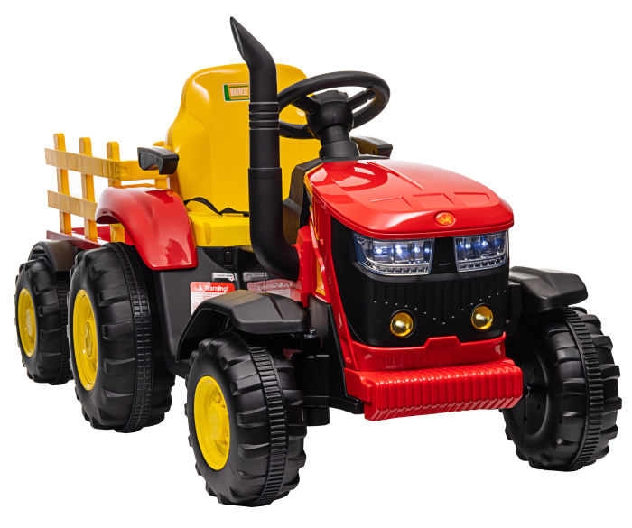 Tractor electric Premier Hercules, 12V, roti cauciuc EVA, rosu [12]