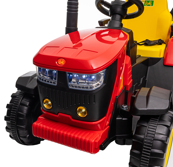 Tractor electric Premier Hercules, 12V, roti cauciuc EVA, rosu [14]