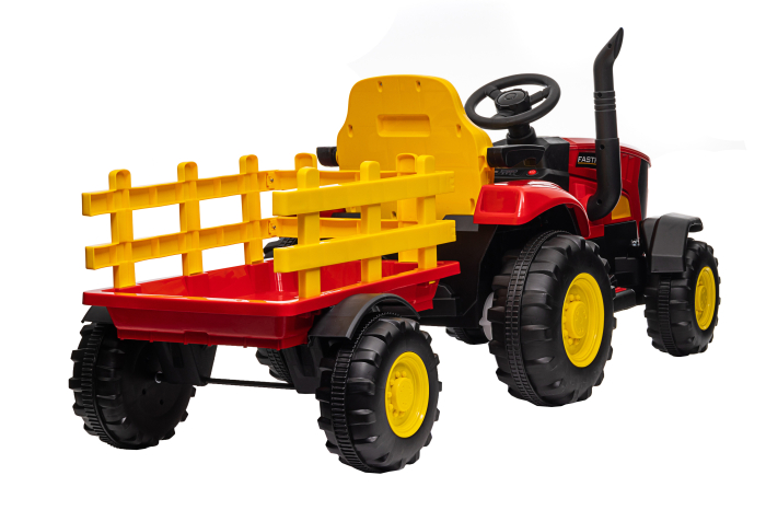 Tractor electric Premier Hercules, 12V, roti cauciuc EVA, rosu [9]