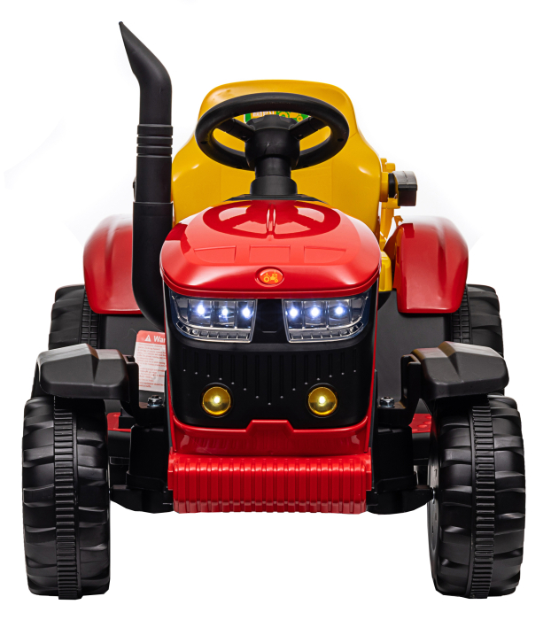 Tractor electric Premier Hercules, 12V, roti cauciuc EVA, rosu [3]