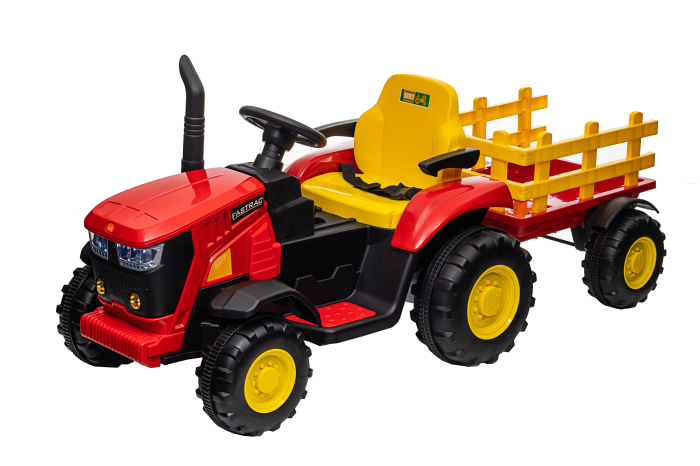 Tractor electric Premier Hercules, 12V, roti cauciuc EVA, rosu [13]