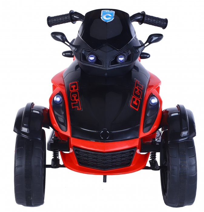 Trike electric Premier Eagle,2 x 6V, lumini exterioare, 2 motoare, MP3, rosu [6]