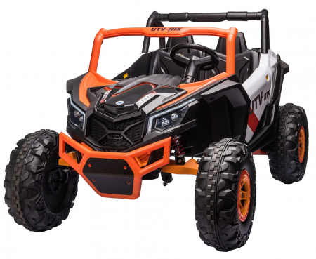 Masinute electrice - Masinuta electrica UTV Premier Dune, 24V, roti cauciuc EVA, 2 locuri, scaun piele ecologica, portocaliu