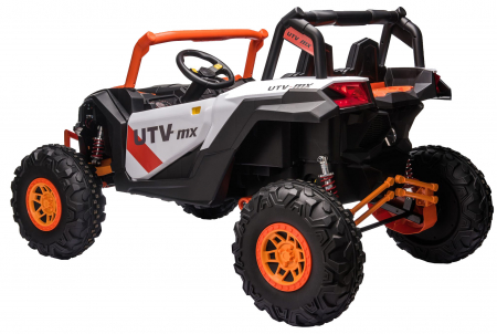 Masinuta electrica UTV Premier Dune, 24V, roti cauciuc EVA, 2 locuri, scaun piele ecologica, portocaliu [2]