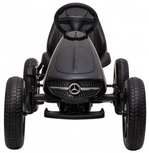 Kart Mercedes cu pedale pentru copii, roti cauciuc Eva, negru [5]