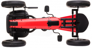 Kart Mercedes cu pedale pentru copii, roti cauciuc Eva, rosu [8]
