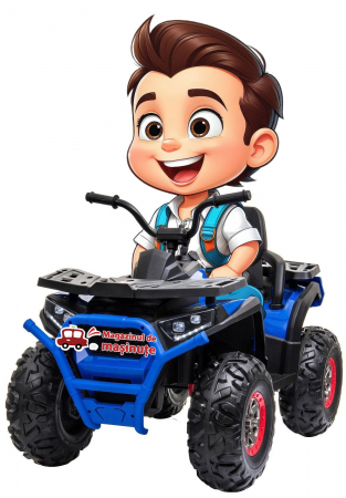 ATV-uri electrice - ATV electric 4x4 Premier Desert, 12V, roti cauciuc EVA, MP3, albastru