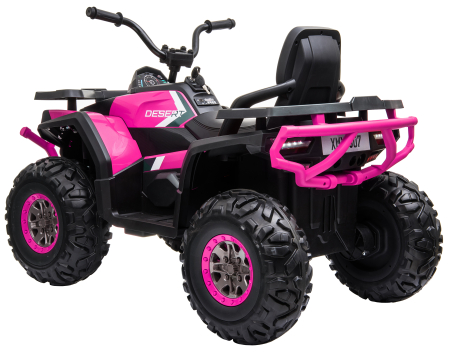 ATV electric 4x4 Premier Desert, 12V, roti cauciuc EVA, MP3, roz [4]