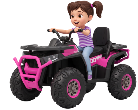ATV-uri electrice - ATV electric 4x4 Premier Desert, 12V, roti cauciuc EVA, MP3, roz