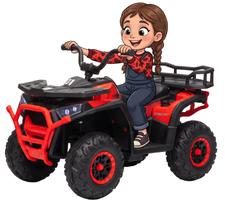 ATV-uri electrice - ATV electric 4x4 Premier Mini Desert, 12V, roti cauciuc EVA, scaun piele ecologica, 88x55x57.5 cm, rosu