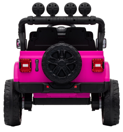 Masinuta electrica 4x4 Premier Mini Jeep Wrangler Rubicon, 12V, roti cauciuc EVA, scaun piele ecologica, 101x59x65 cm, roz [7]