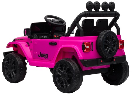 Masinuta electrica 4x4 Premier Mini Jeep Wrangler Rubicon, 12V, roti cauciuc EVA, scaun piele ecologica, 101x59x65 cm, roz [5]