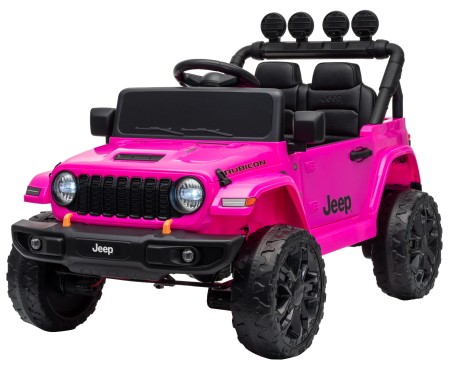 Masinuta electrica 4x4 Premier Mini Jeep Wrangler Rubicon, 12V, roti cauciuc EVA, scaun piele ecologica, 101x59x65 cm, roz [19]