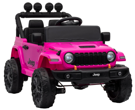 Masinuta electrica 4x4 Premier Mini Jeep Wrangler Rubicon, 12V, roti cauciuc EVA, scaun piele ecologica, 101x59x65 cm, roz [11]